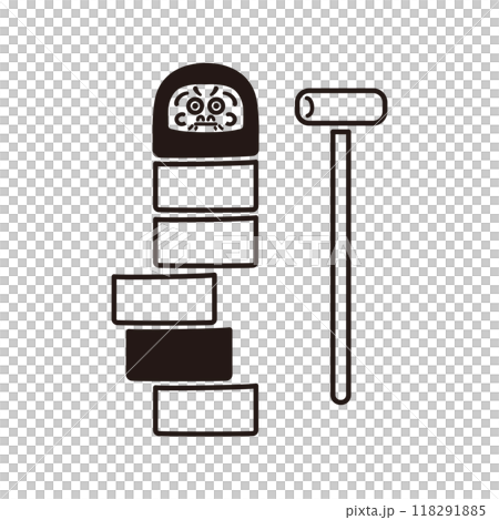 達摩掉落圖（黑色） 118291885