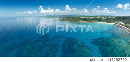 Aerial view of Kenting National park in Taiwan 118292729