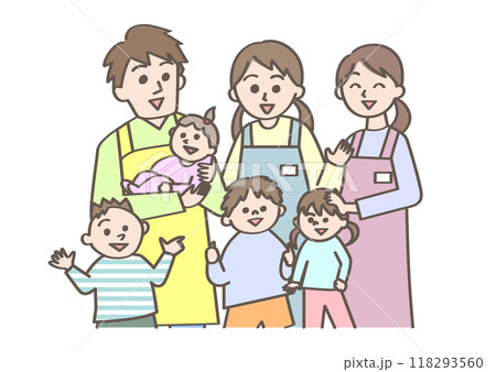 保育士と子ども達 118293560