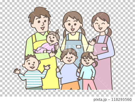 保育士と子ども達 118293560