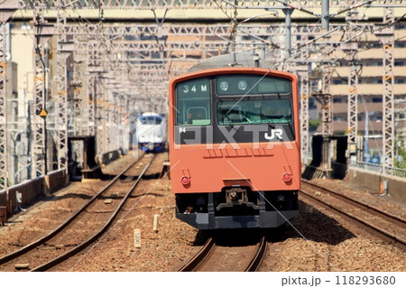 引退した大阪環状線201系電車の写真素材 [118293680] - PIXTA