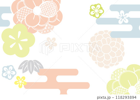 可愛い和風柄 パステルデザイン 可愛い和風柄 パステルデザイン 118293894