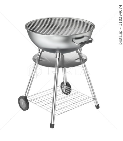 Silver charcoal barbecue grill Silver charcoal barbecue grill 118294074