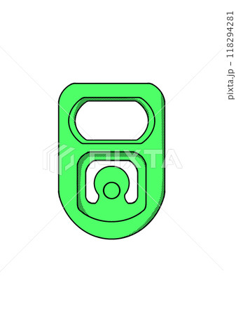 緑色の缶の蓋 118294281