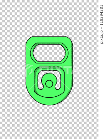 緑色の缶の蓋 118294281