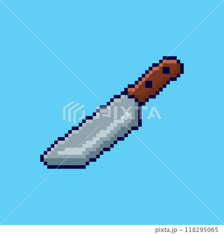Pixel art kitchen knife game asset design Pixel art kitchen knife game asset design 118295065