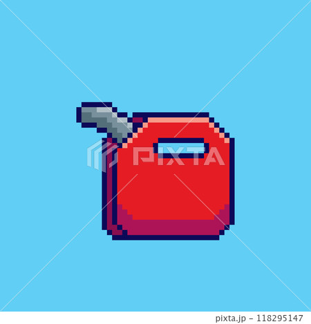 Pixel art Canister of gasoline game asset design Pixel art Canister of gasoline game asset design 118295147