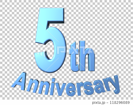 3DCG characters "5th Anniversary/5th anniversary" blue, blue 3DCG characters "5th Anniversary/5th anniversary" blue, blue 118296089