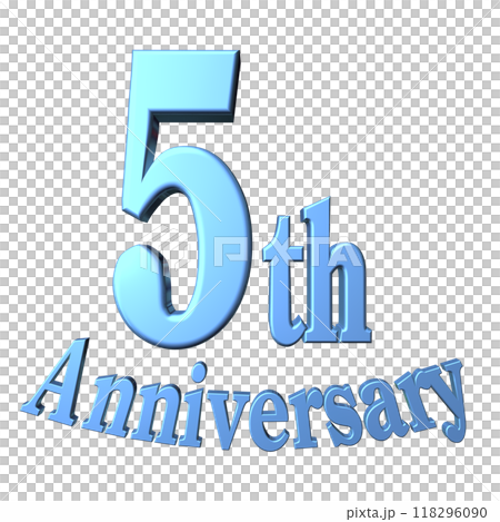 3DCG characters "5th Anniversary/5th anniversary" blue, blue 118296090