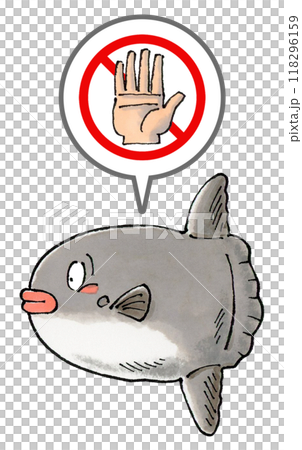 請勿觸摸翻車魚標記 118296159