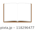 無地ノートのような開いた本型フレーム（茶色） 118296477