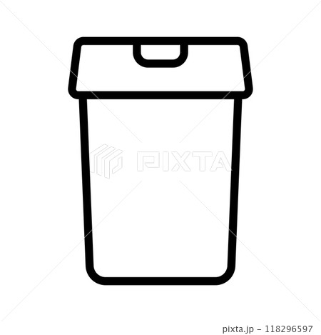 Trash bucket icon. Trash bin isolated on white background. 118296597