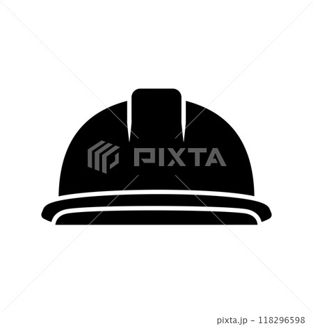 Construction helmet icon. Working hard hat isolated on white background. Vector Illustration. 118296598