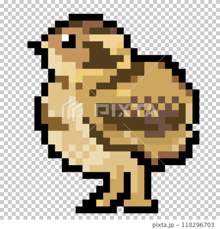 Pixel art Animal illustration Japanese rock ptarmigan chick Pixel art Animal illustration Japanese rock ptarmigan chick 118296703