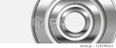 Grey metallic technology geometric circles abstract background Grey metallic technology geometric circles abstract background 118296812