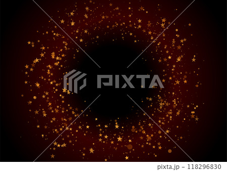 Round golden stars and dots abstract background 118296830