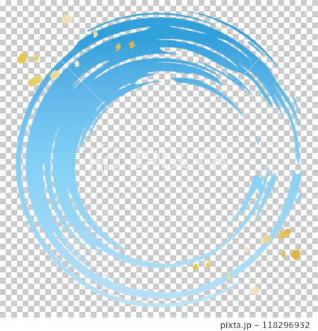 筆丸 青 グラデーション 金箔散りばめ 筆丸 青 グラデーション 金箔散りばめ 118296932