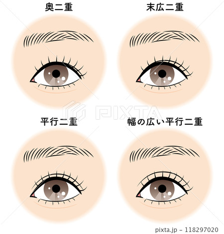 二重まぶたの種類 118297020
