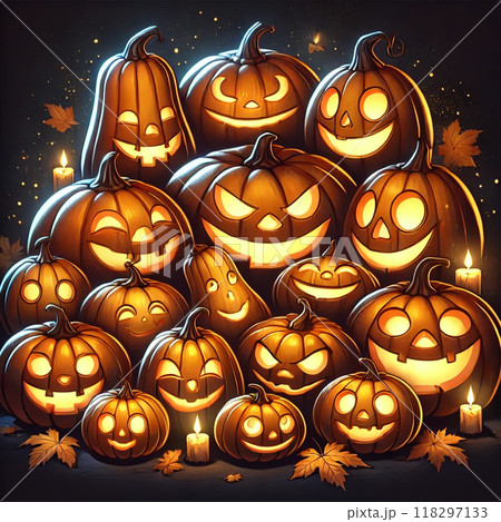 ハロウィンのかぼちゃ 118297133