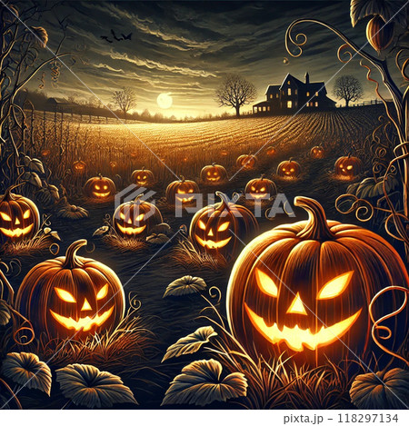 ハロウィンのかぼちゃ 118297134