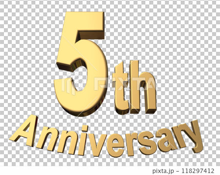 3DCG characters "5th Anniversary/5th anniversary" gold, gold 118297412