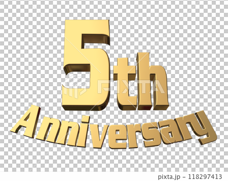 3DCG characters "5th Anniversary/5th anniversary" gold, gold 118297413
