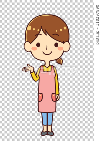 保育士　案内　左　イラスト素材 118297990
