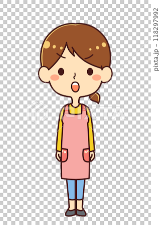 保育士　驚く　イラスト素材 118297992