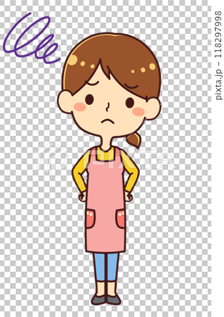保育士　悩む　困る　イラスト素材 118297998