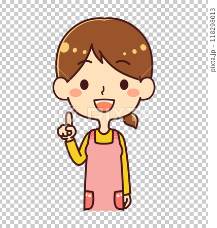 保育士　指さし　案内　左　イラスト素材 118298013
