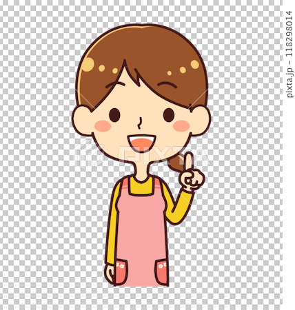 保育士　指さし　案内　右　イラスト素材 118298014