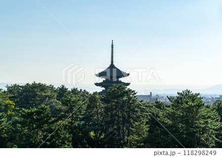 【奈良県】奈良県庁から見える興福寺の五重塔 118298249