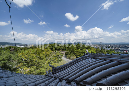 伊賀上野城(三重県)天守閣3階から東方面の眺望 伊賀上野城(三重県)天守閣3階から東方面の眺望 118298303