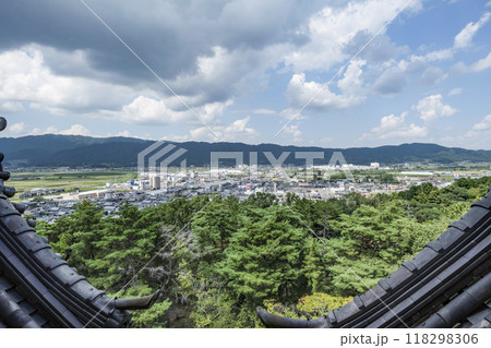 伊賀上野城（三重県）天守閣3階から北方面の眺望 118298306