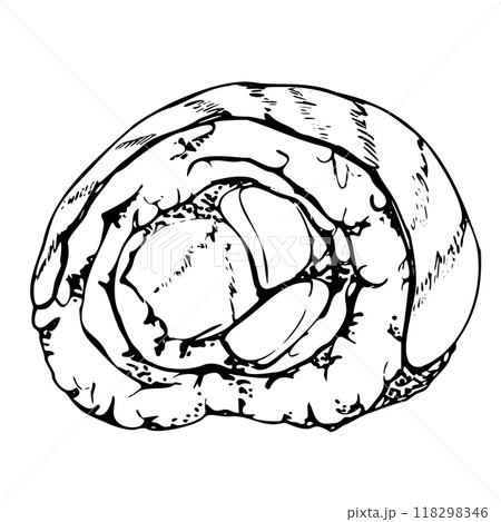 Traditional Japanese food, sushi rolls with raw fish salmon unagi tuna shrimp sesame, california philadelphia alaska, hand drawn in vector pen and ink. Elements for restaurant, cafe menu, recipe book Traditional Japanese food, sushi rolls with raw fish salmon unagi tuna shrimp sesame, california philadelphia alaska, hand drawn in vector pen and ink. Elements for restaurant, cafe menu, recipe book 118298346