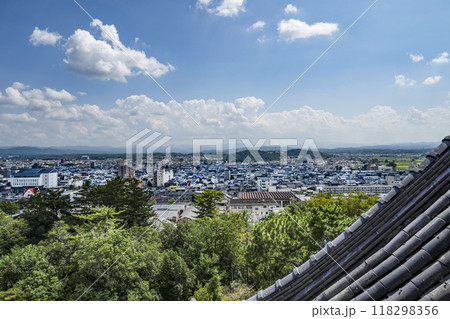 伊賀上野城（三重県）天守閣3階から南方面の眺望 118298356