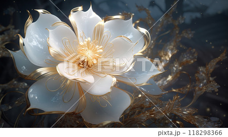 Elegance in Bloom: The White Flower's Grace 118298366