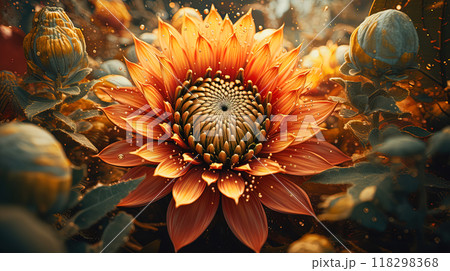 A Symphony of Orange in Nature's Embrace 118298368