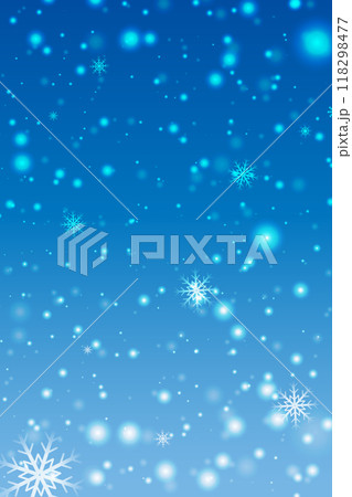 美しいブルーの夜空　雪の背景　 118298477