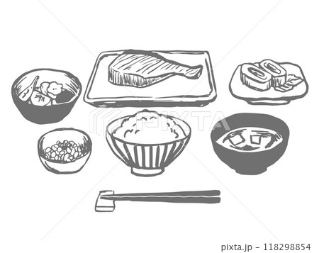 和風の朝食のベクターイラスト 118298854