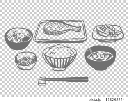 和風の朝食のベクターイラスト 118298854