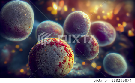 Human cells, illustration 118299874