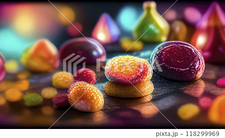 Appetizing candies, illustration 118299969