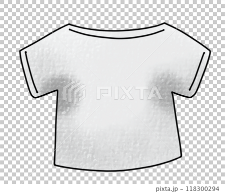 Loose, simple, sweat-stained clothing, analog style 118300294