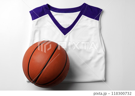 Basketball uniform on white background top view 118300732