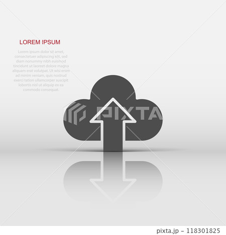 Digital service icon in flat style. Network cloud vector illustration on white isolated background. Computer technology business concept. Digital service icon in flat style. Network cloud vector illustration on white isolated background. Computer technology business concept. 118301825
