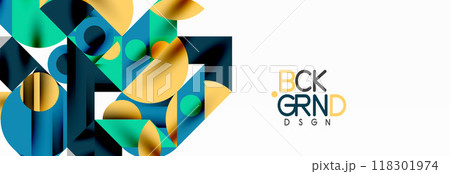 Trendy colorful circles, lines, arrows, triangles and other geometric shapes. Vector Illustration For Wallpaper, Banner, Background, Card, Book Illustration, landing page Trendy colorful circles, lines, arrows, triangles and other geometric shapes. Vector Illustration For Wallpaper, Banner, Background, Card, Book Illustration, landing page 118301974