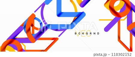 Linear design colorful circles and lines Linear design colorful circles and lines 118302152