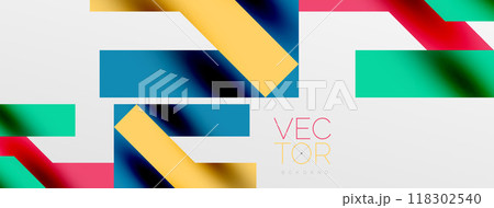 Colorful squares, lines minimal abstract background. Vector Illustration For Wallpaper, Banner, Background, Card, Book Illustration, landing page 118302540