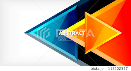Abstract background - glossy triangles. Vector Illustration For Wallpaper, Banner, Background, Card, Book Illustration, landing page Abstract background - glossy triangles. Vector Illustration For Wallpaper, Banner, Background, Card, Book Illustration, landing page 118302557